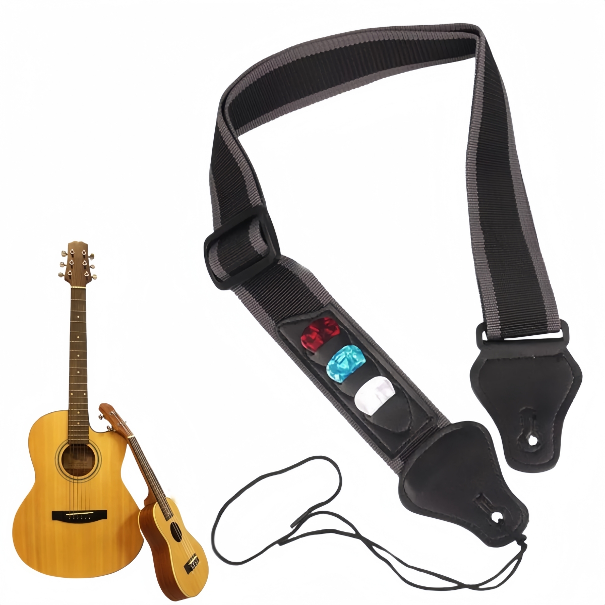 Musical Instrument Bag - Miwayer PU Leather Guitar Strap, Adjustable