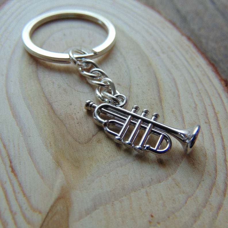 Musical Instrument Tuba - trombone keychain Horn keyring Trumpet keychain