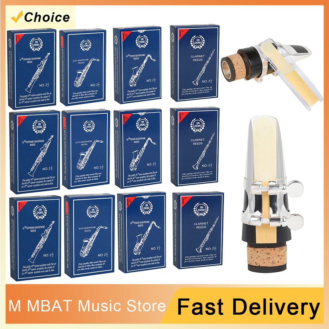 Musical Instrument Oboe - 10/20Set 2.5 Soprano/Alto/Tenor/Clarinet B Flat Saxophone