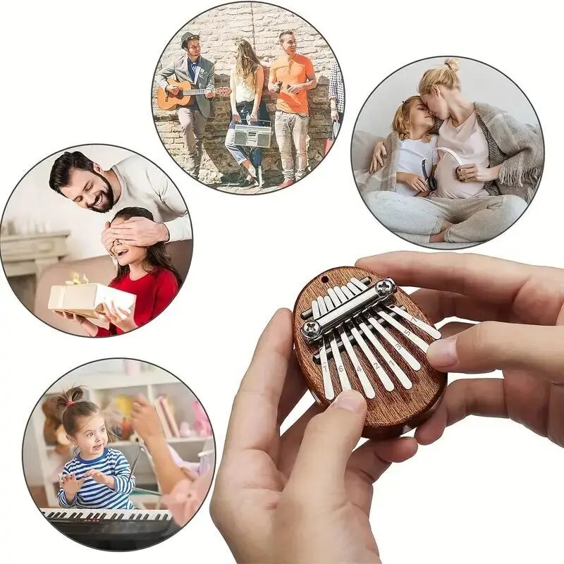 8 Key Mini Wooden Kalimba High - Musical Instrument Marimba ulasan dan harga