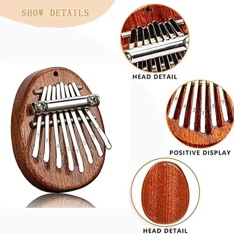 8 Key Mini Wooden Kalimba High - Musical Instrument Marimba ulasan dan harga