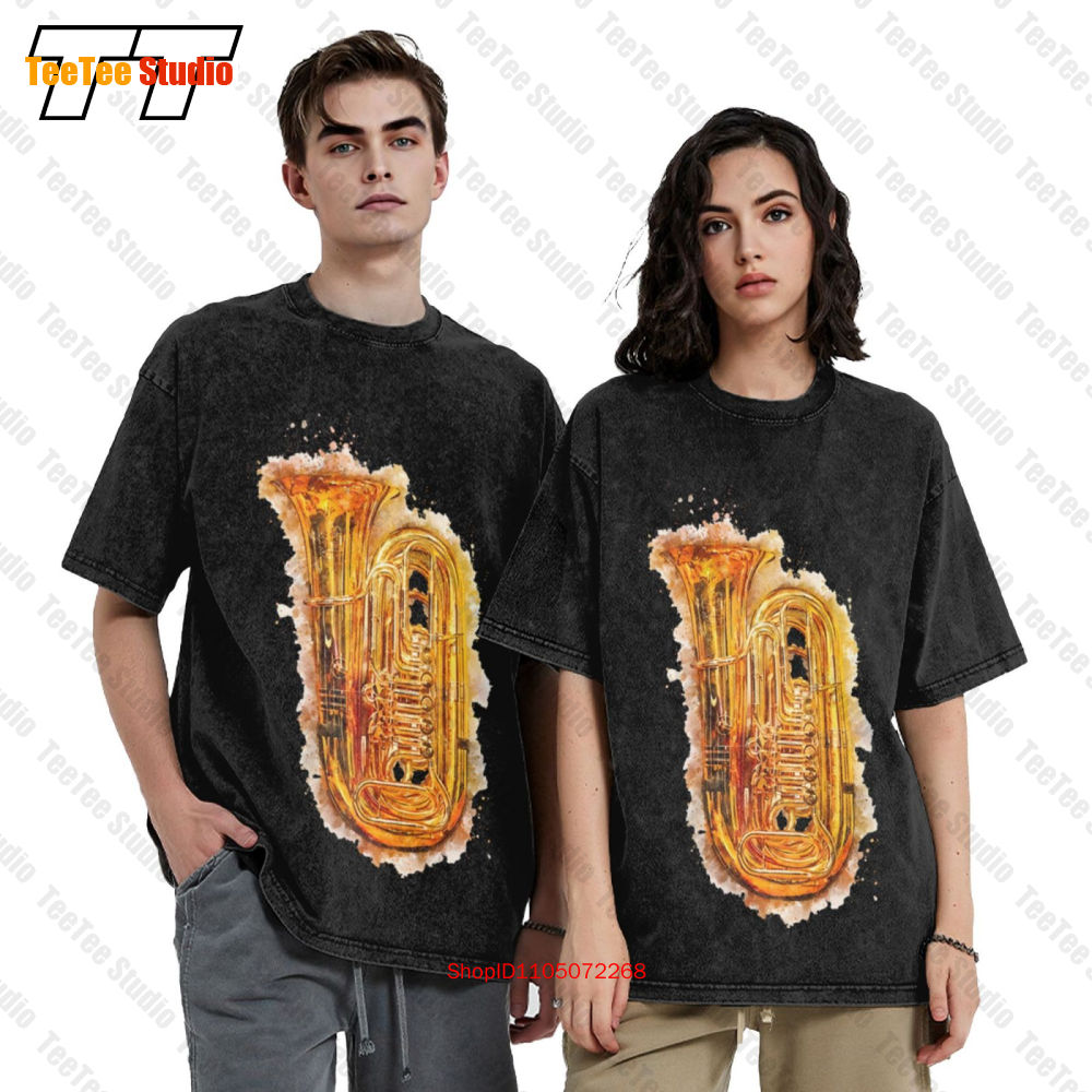 Tuba In Colorful Watercolor Sh - Musical Instrument Tuba ulasan dan harga