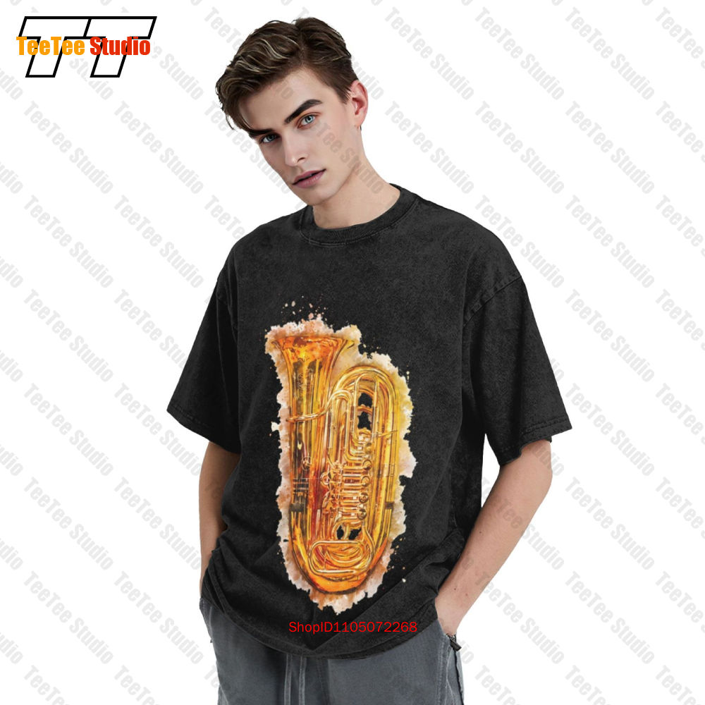 Tuba In Colorful Watercolor Sh - Musical Instrument Tuba ulasan dan harga