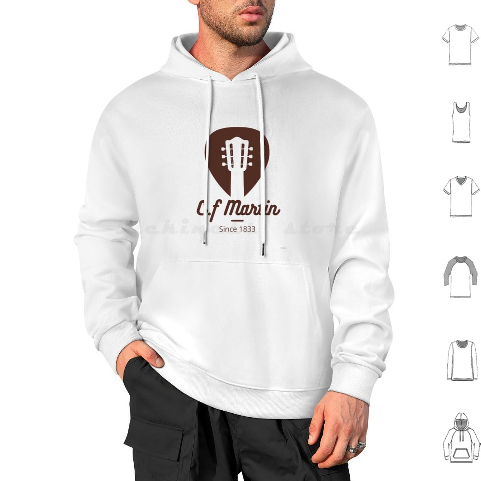 Guitars 1833 Hoodies Long Slee - Musical Instrument Companies ulasan dan harga