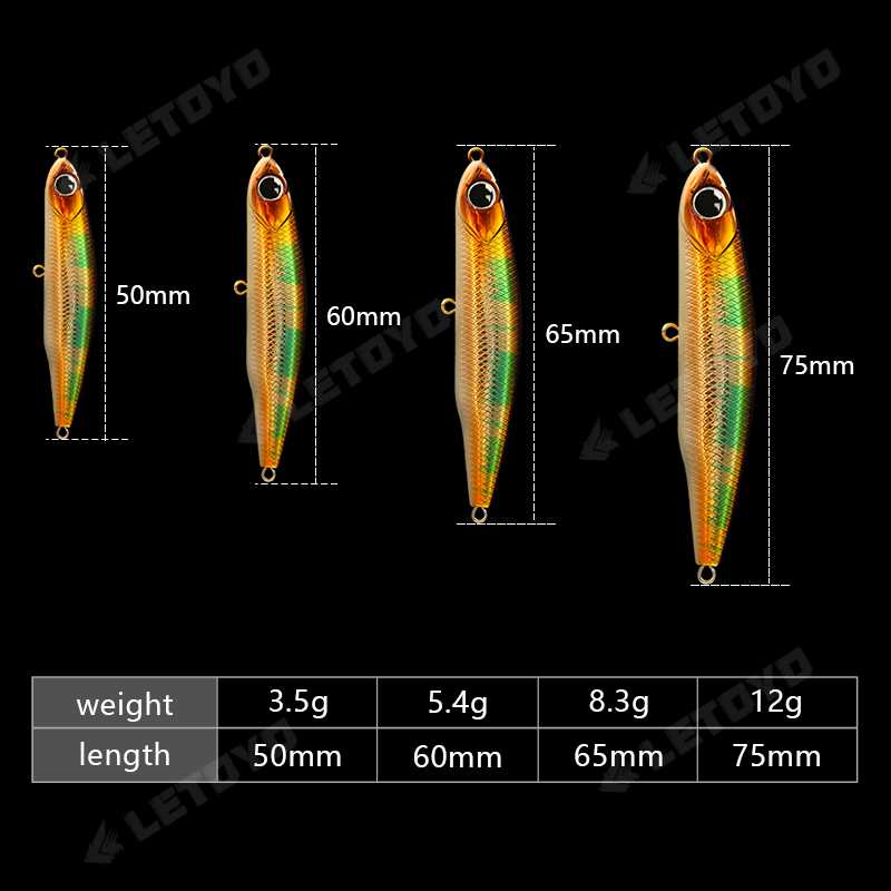 LETOYO Sinking Pencil 17g 12g- - Rain Stick Percussion ulasan dan harga