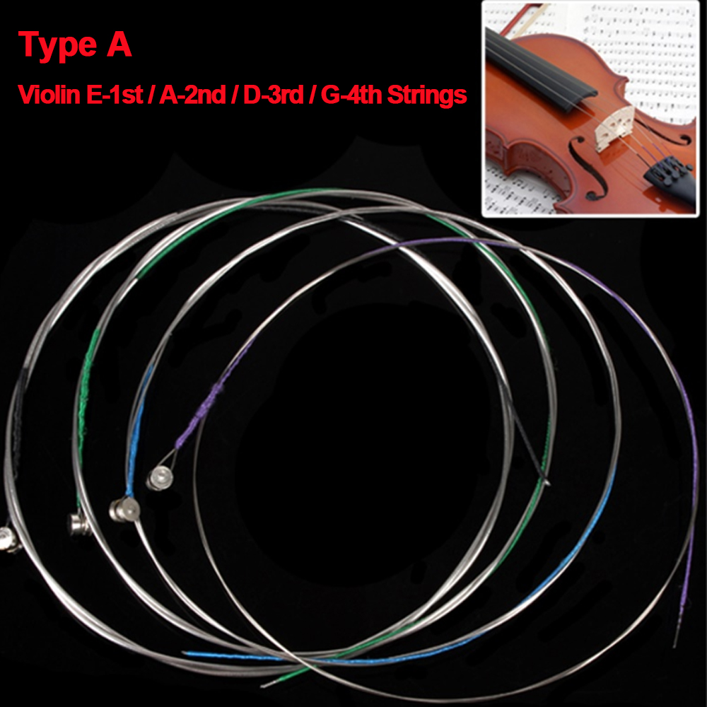 4pcs/set Violin Strings E-A-D- - Musical Instrument Violin ulasan dan harga
