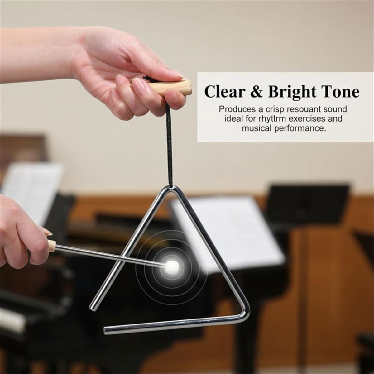 B72ABG 2PCS 6 Inch Triangle Mu - Triangle Beater Music ulasan dan harga