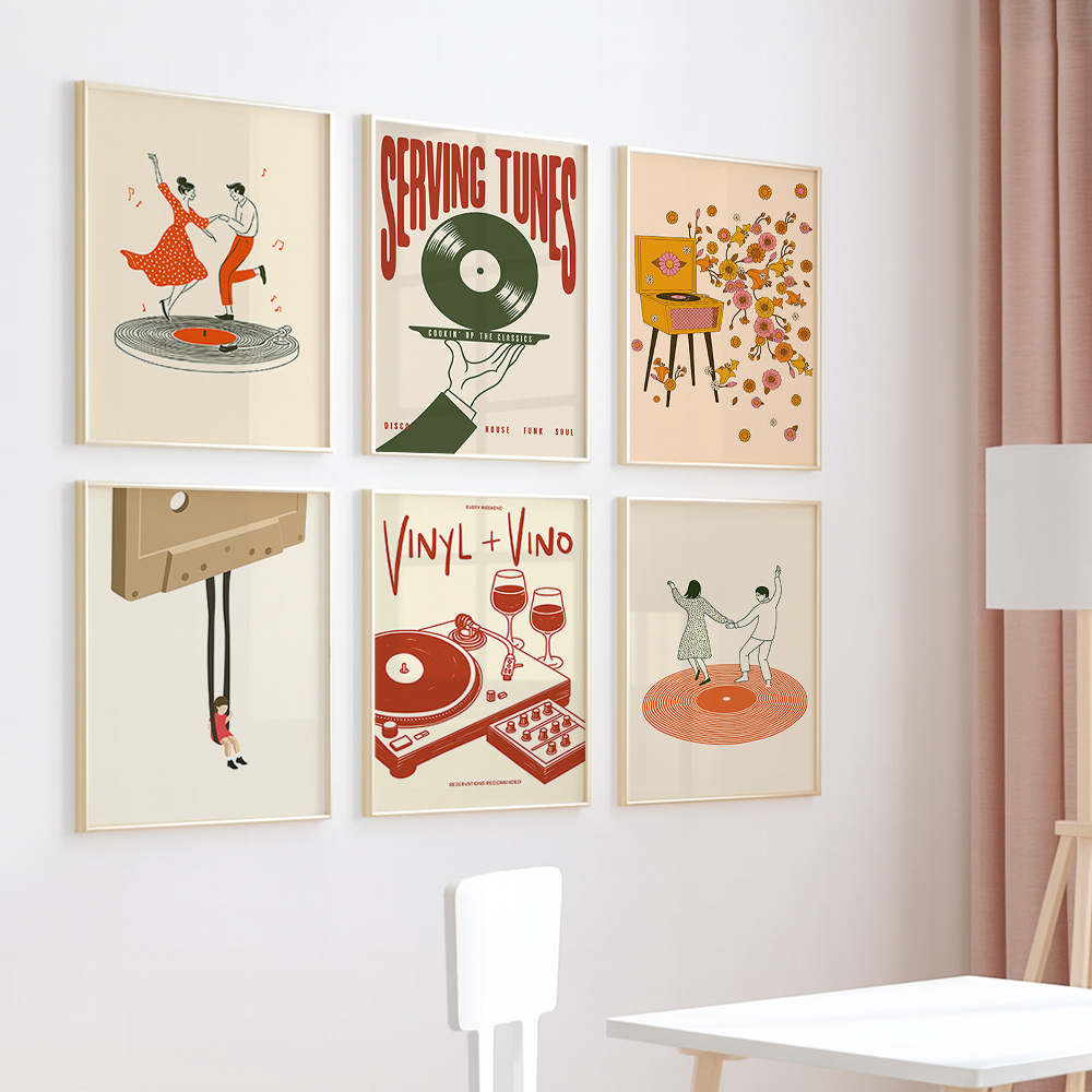 1pc Vintage Music Canvas Poste - Musical Instrument Tuba ulasan dan harga
