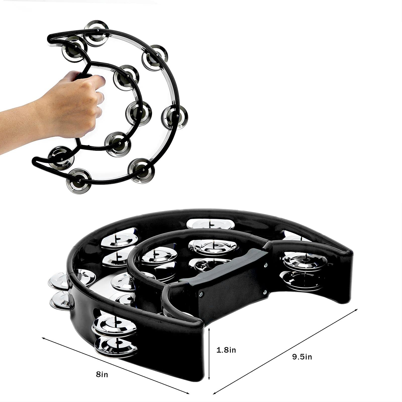 Tambourine Double Row Metal Ji - Musical Instrument Tuba ulasan dan harga
