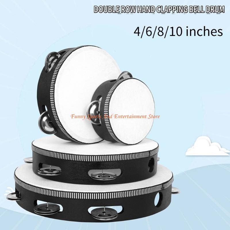 C4DE 4pcs Double Row Bells Tam - Musical Instrument Games ulasan dan harga