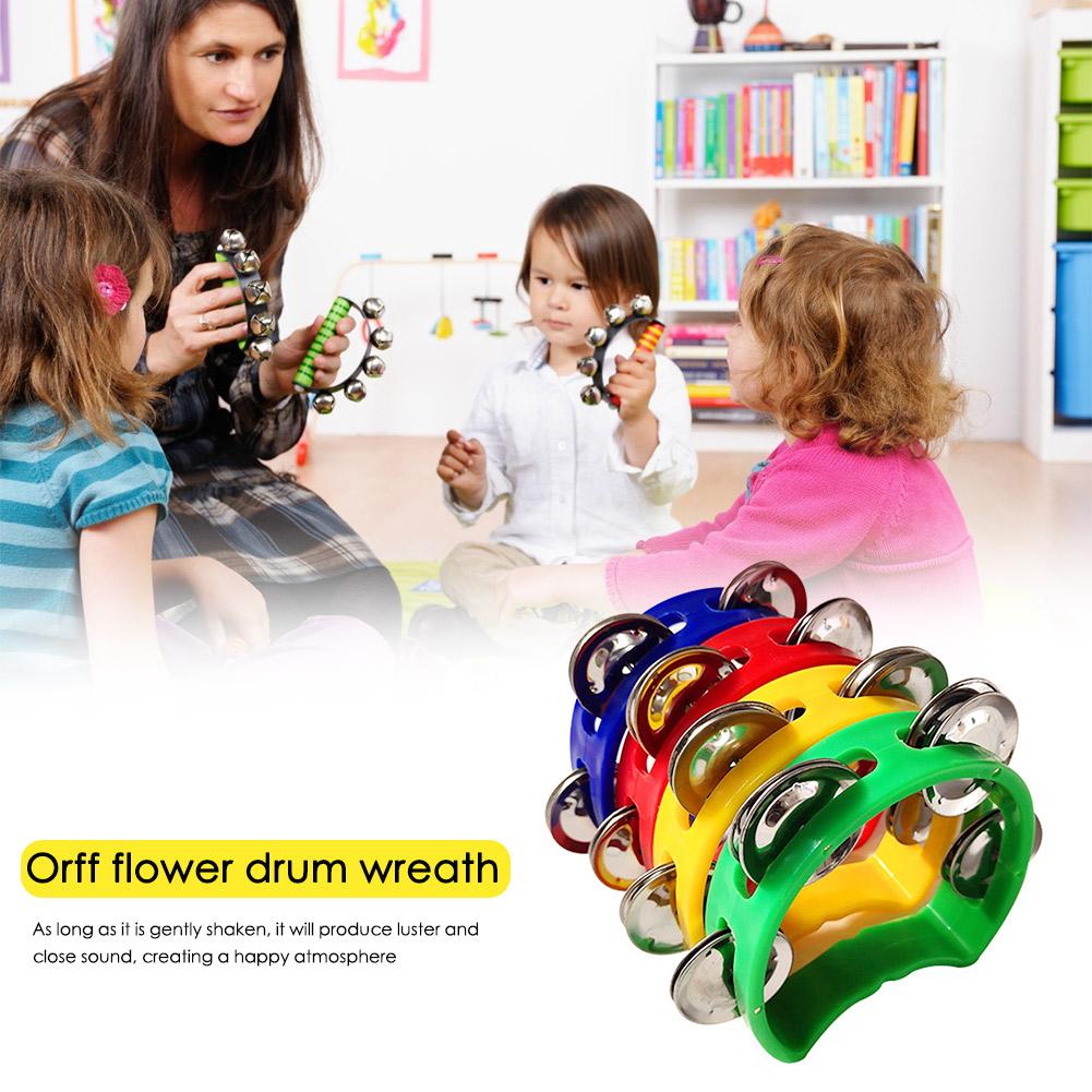 4pcs Tambourine Jingles Rattle - Musical Instrument Games ulasan dan harga