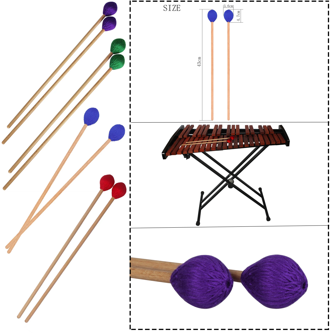 Professional Marimba Mallets W - Musical Instrument Marimba ulasan dan harga
