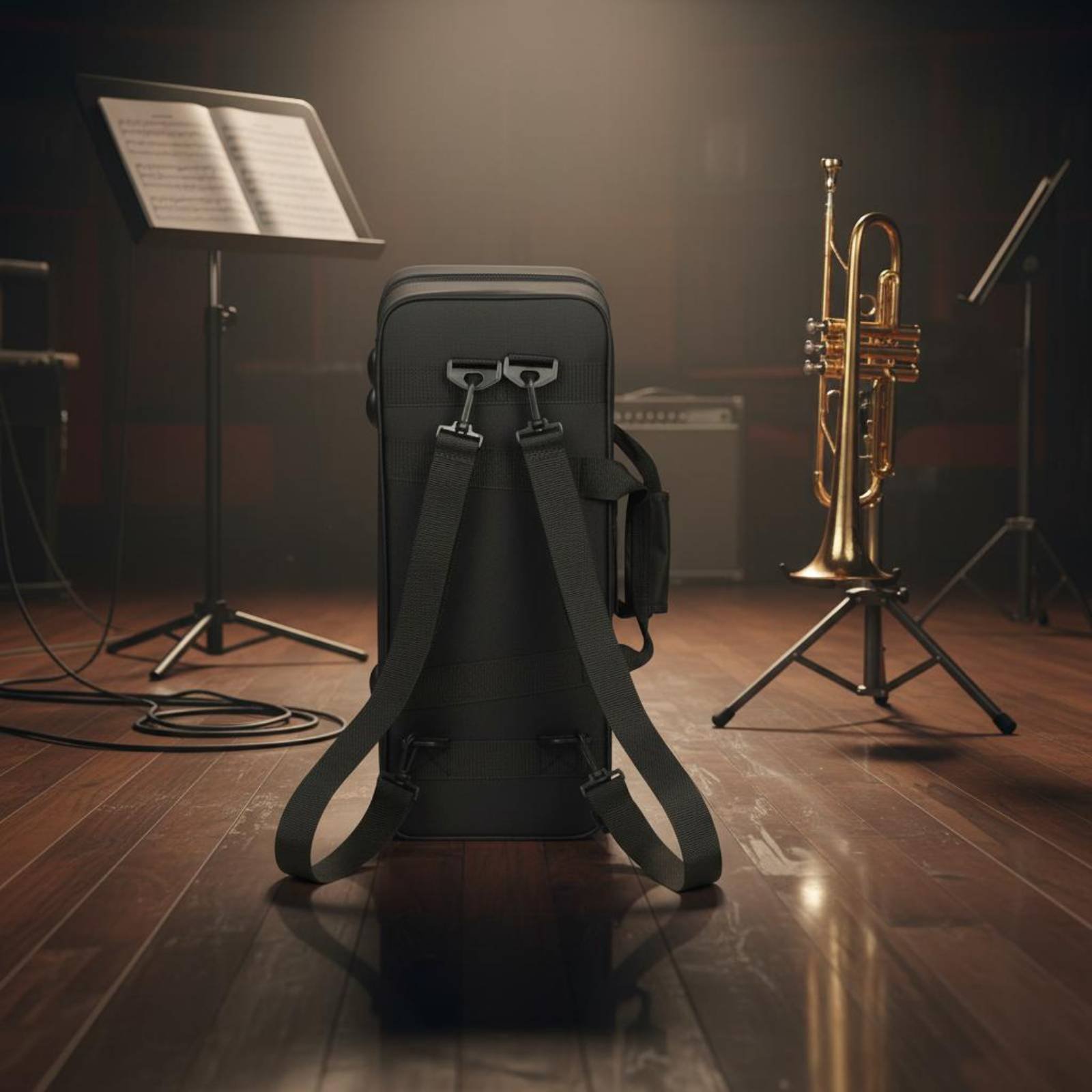 Black Trumpet Case Thickened P - Musical Instrument Bag ulasan dan harga