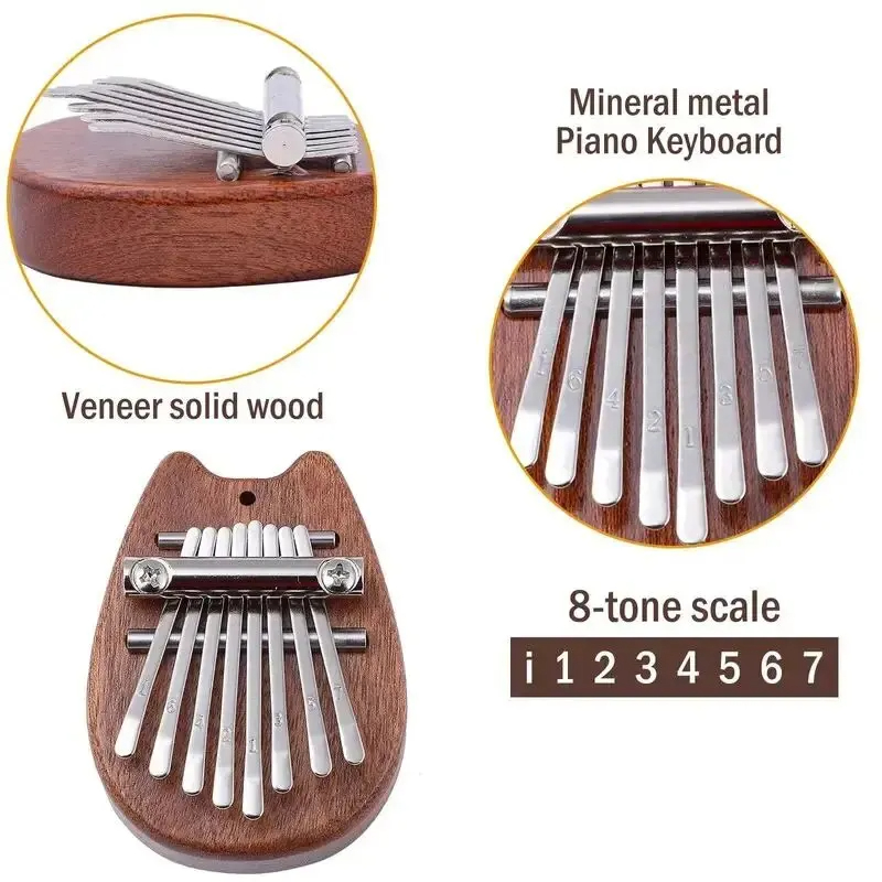 8 Key Mini Wood Kalimba High Q - Musical Instrument Marimba ulasan dan harga